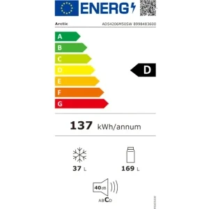 Arctic AD54206M50SW, 206 L, Clasa D, Garden Fresh, Mix Zone, Control mecanic, 143 cm, Alb