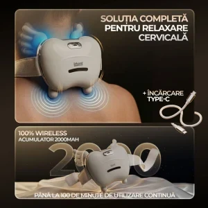 iHunt Aparat de masaj cervical HandTouch Neck 3D, Incalzire