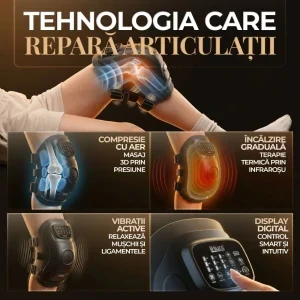 iHunt Aparat de masaj pentru genunchi & articulatii KneeRestore, Compresie, Incalzire