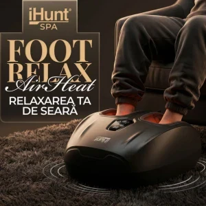 iHunt Aparat de masaj pentru picioare FootRelax AirHeat, Reflexoterapie, Incalzire
