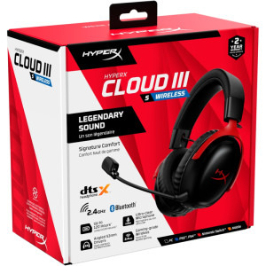HyperX Cloud III S Wireless Black/Red