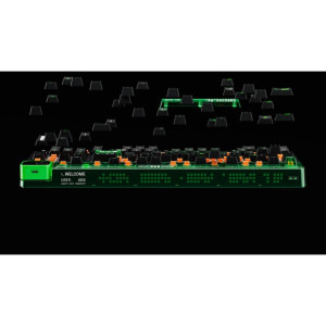 QwertyKey 100 Matrix RGB Black Liniar Prelubrifiat V2 Switch Mecanica