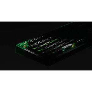 QwertyKey 100 Matrix RGB Black Liniar Prelubrifiat V2 Switch Mecanica