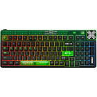 Tastatura Gaming QwertyKey 100 Matrix RGB Black Tactil Prelubrifiat V2 Switch Mecanica
