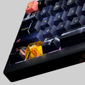 QwertyKey 61 Pro Fallout RGB Black Liniar Prelubrifiat V2 Switch Mecanica