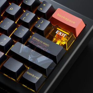 QwertyKey 61 Pro Fallout RGB Black Tactil Prelubrifiat V2 Switch Mecanica