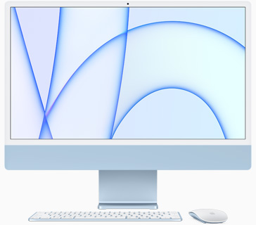 All-In-One PC Apple iMac 24 inch 4.5K Retina, Procesor Apple M1, 16GB RAM, 1TB SSD, 8 core GPU, Mac OS Big Sur, INT keyboard, Blue Apple imagine noua idaho.ro