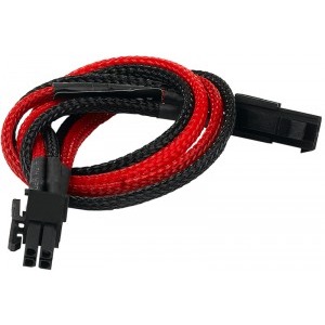 Orico 4-pin ATX Male - 4-pin ATX Female, 0.2m, negru rosu sleeved