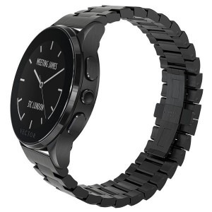 Vector Luna Brushed negru, curea otel negru