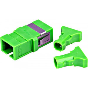 Schrack Cupla SC/APC Simplex, singlemode, fara flansa, verde
