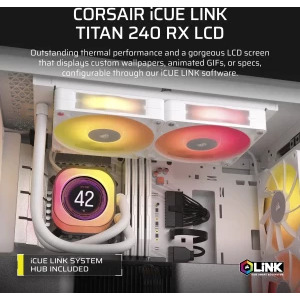Corsair iCUE LINK Titan 240 RX LCD RGB White