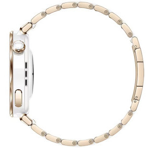 Huawei Watch GT 5 Pro, 42mm Ceramic White-Gold, curea White Ceramic