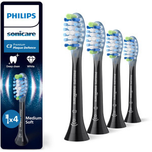 Philips Sonicare Rezerve periuta de dinti electrica Premium Plaque Defence HX9044/88 Negru, 4 buc
