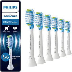 Philips Sonicare Rezerve periuta de dinti electrica Premium Plaque Defence HX9046/87 Alb, 6 buc