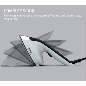 Tefal Aparat de calcat vertical cu abur Duo Power JF4031E0, 1700W, 25g/min, Verde/Negru