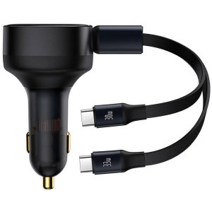 Incarcator auto Baseus C00035500111-00, 2x USB-C, 33 W, Black