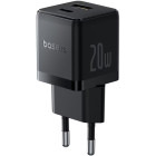 Incarcator retea Baseus Palm, 1x USB-C, 1x USB, Quick Charge 20 W, Black