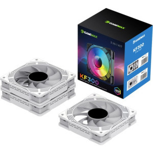 Gamemax KF300 ARGB PWM 120mm White Three Fan Pack