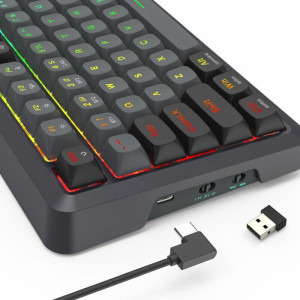 Redragon Bragi Pro Neagra-Gri RGB Switch-uri Liniare Redragon Gri Mecanica