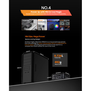 Blackview MP100 Pro, Intel Core i3-1215U 4.4GHz, 16GB RAM, 512GB SSD, UHD Graphics, Windows 11 Pro