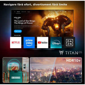 Philips Smart TV 65PUS8010/12 Seria PUS8010/12 164cm 4K UHD HDR Ambilight pe 3 laturi