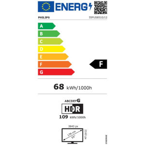 Philips Smart TV 55PUS8510/12 Seria PUS8510/12 139cm negru 4K UHD HDR Ambilight pe 3 laturi