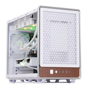 Gaming BALAUR Retro Alb, AMD Ryzen 5 9600X 3.9GHz, 32GB DDR5, 1TB SSD, RX 9060 XT 16GB GDDR6, Iluminare RGB