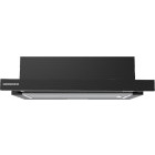Hota incorporabila Heinner telescopica HTCH-MD400BK, Putere de absorbtie 400 m3/h, Clasa B, 2 trepte de viteza, Iluminare LED, 60 cm, Negru