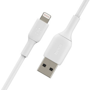 Belkin BoostCharge USB Male la Lightning Male 1m, White