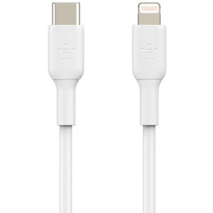 Belkin BoostCharge, USB-C Male la Lightning Male, 1m, White