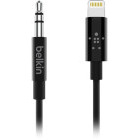Cablu de date / adaptor Belkin Lightning Male la Jack 3.5 mm Male, 0.9m, Black