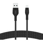 Cablu de date / adaptor Belkin BoostCharge Pro Flex, USB Male la Lightning Male, 1m, Black