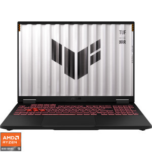 Laptop ASUS Gaming 16 TUF A16 FA608PP, 2.5K 165Hz, Procesor AMD Ryzen™ 9 8940HX (64M Cache, up to 5.3 GHz), 16GB DDR5, 512GB SSD, GeForce RTX 5070 8GB, No OS, Jaeger Gray