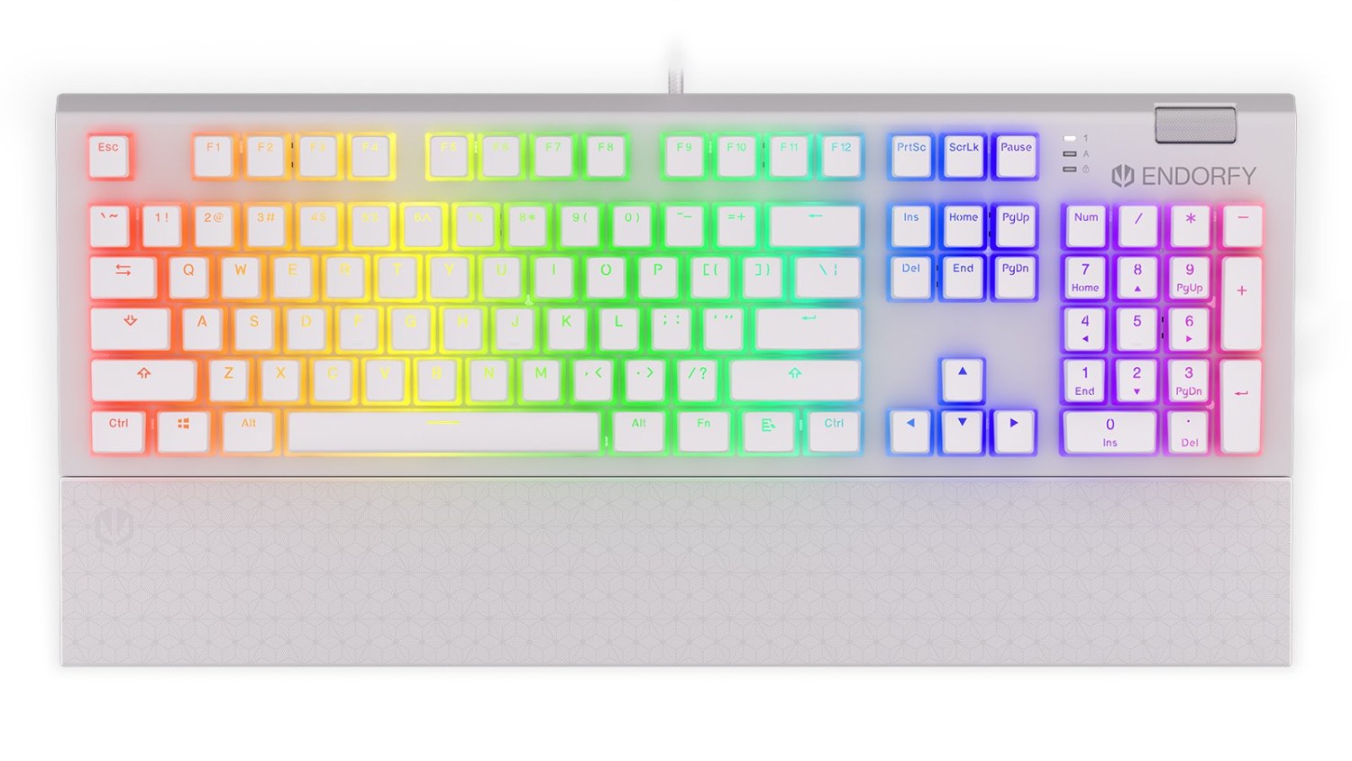 Tastatura Gaming ENDORFY Omnis Pudding Onyx White RGB Kailh Red Swtich Mecanica