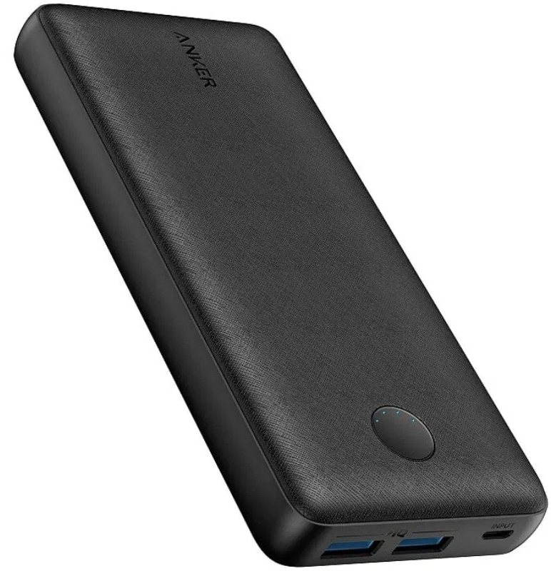 Baterie externa Anker PowerCore Select, 20000 mAh, 18W, 2x USB, Black, tehnologia PowerIQ 2.0 si VoltageBoost