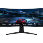 Monitor LED TCL Gaming 34R83Q Curbat 34 inch UWQHD QD-Mini LED 1 ms 170 Hz USB-C HDR FreeSync Premium & G-Sync Compatible