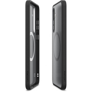 Samsung Capac protectie spate Clear Magnet Black Frost pentru Galaxy S25 Plus (S936)