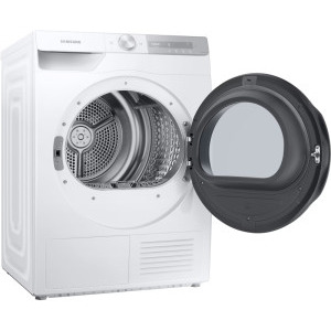 Samsung DV90T7240BH/S7, Pompa de caldura, 9 kg, Clasa C, Digital Inverter, Optimal Dry, Air Wash, AI Control, SmartThings, Alb