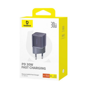 Baseus GaN5S, Quick Charge 30W, 1x USB-C, Dark Purple