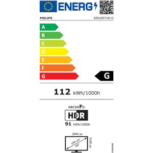 Philips Smart TV 65OLED718/12 Seria OLED718/12 164cm 4K UHD HDR Ambilight pe 3 laturi