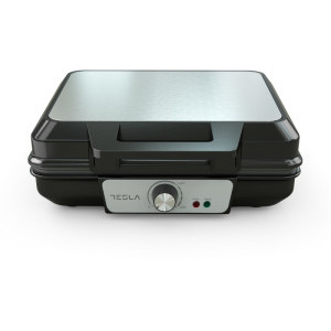 Tesla Aparat de facut gofre, Waffle-maker WM200BX, 1000W, Negru/Argintiu