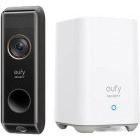 eufy Kit Sonerie video Dual Camera + HomeBase 2, 2K HD, autonomie 6 luni, Negru