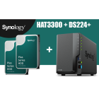 Network Attached Storage Synology DS224+ 2GB + 2x HAT3300-6T 6TB HDD