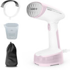 Tefal Aparat de calcat vertical cu abur Access Steam Pocket DT3050E1, 1300W, 20g/min, Alb/Roz