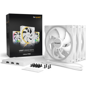 be quiet! LIGHT WINGS White RGB 140mm PWM Three Fan Pack
