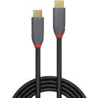 Cablu periferice LINDY Anthra, USB 3.2 tip C Male - USB 3.2 tip C Male, 5A, PD, 1.5m, negru-gri