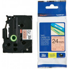 Brother Banda Laminata 24 mm black on fluorescent orange