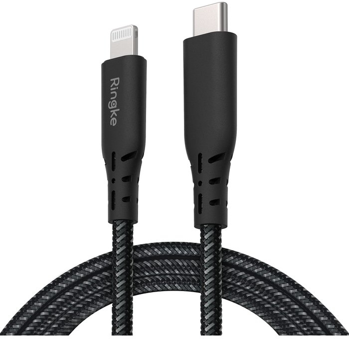 Cablu de date / adaptor Benks USB-C Male la Lightning Male, Fast Charge, 1.2 m, Black