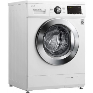 LG F4J3TM5WE, Spalare 8 kg, Uscare 5 kg, 1400 RPM, Clasa E, Direct Drive, Smart Diagnosis, Alb