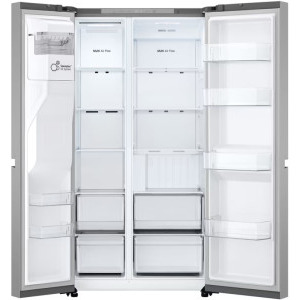 LG GSL40PYPE, 638 L, Clasa E, No Frost, Smart Inverter, LinearCooling, Smart Diagnosis, Dozator apa & gheata, Control electronic, 179 cm, Argintiu